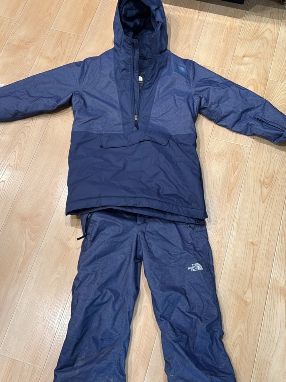 The North Face Navy Hooded Pullover Jacket with Matching Pants